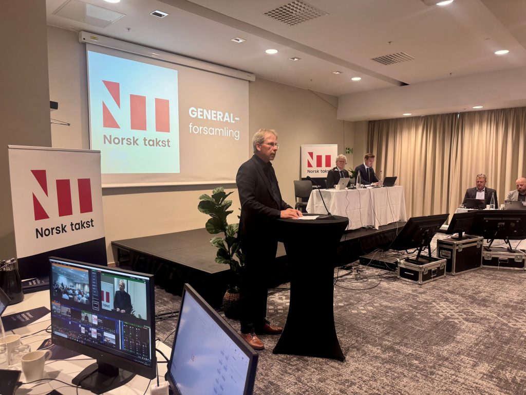 Hans Petter Lindstad, president i Norsk takst hovedstyre på genralforsamlingen den 6. juni 2026
